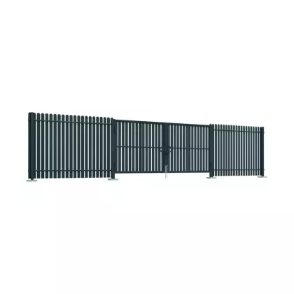 Распашные ворота DoorHan со стальным штакетником