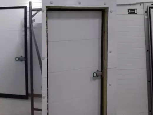 Откатные и распашные холодильные двери