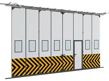 Промышленные складные ворота DoorHan IFG-LG с нижней направляющей