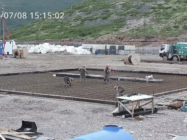 Каркасно-тентовый ангар с модульным помещением внутри, фото 1