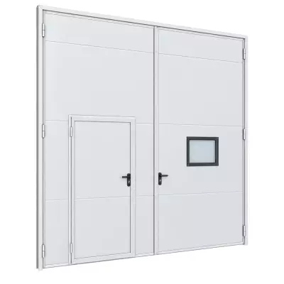 Распашные гаражные ворота DoorHan SG-SS с заполнением PIR 2700×2700 мм