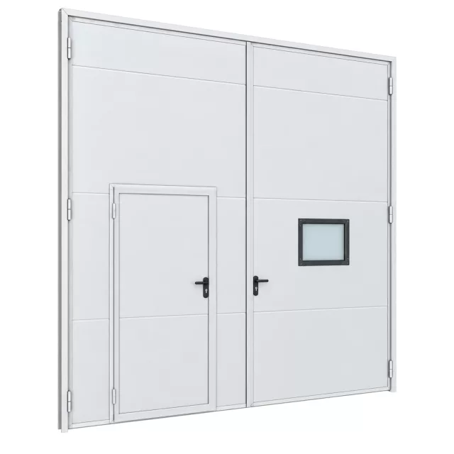 Распашные гаражные ворота DoorHan SG-SS с заполнением PIR 3000×3000 мм