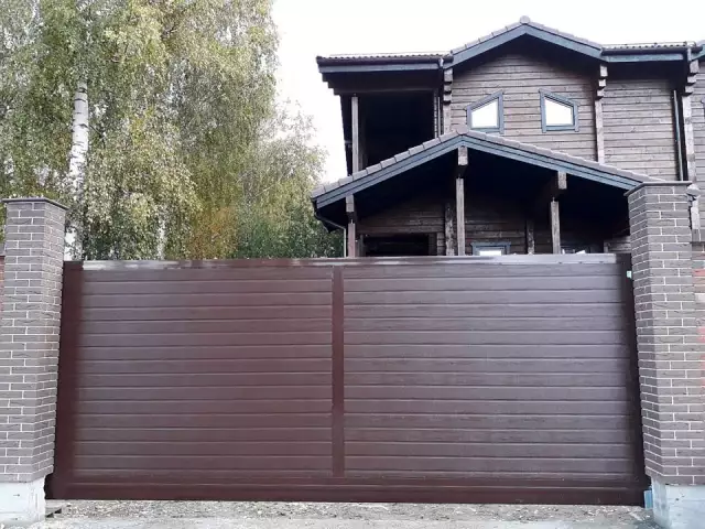 Уличные и гаражные ворота из сэндвич-панелей DoorHan в едином дизайне, фото 4