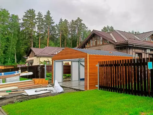 Гараж из сэндвич-панелей 36 м², фото 2