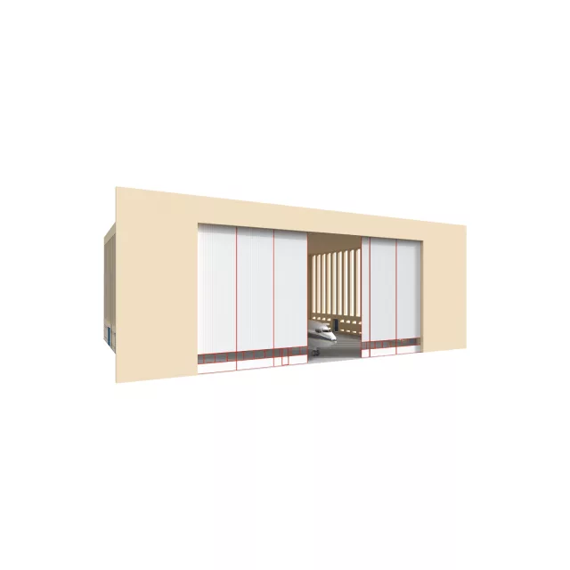 Опорные откатные ангарные ворота DoorHan HG-I